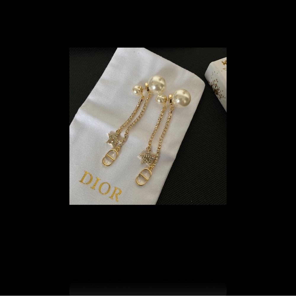 Elegant Gold and Silver Star Drop Earrings